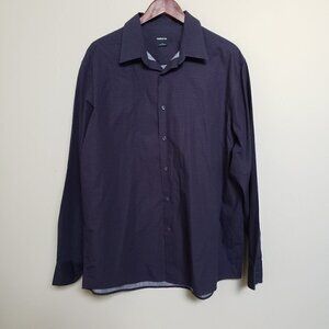 LIZ CLAIBORNE Casual Purple Men's Shirt